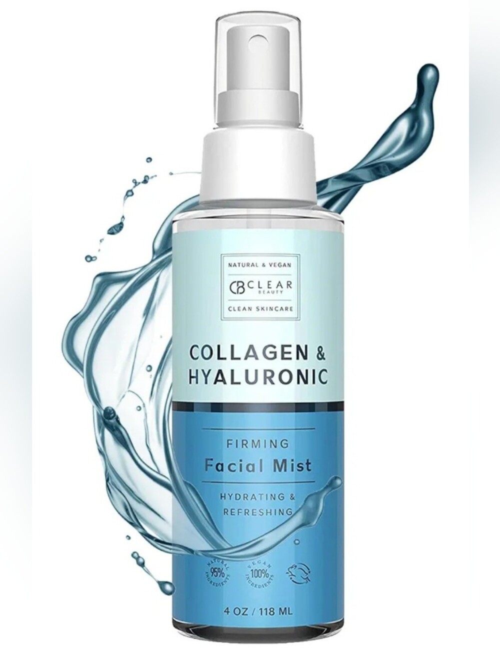 Azure Clear Beauty Collagen & Hyaluronic Firming Facial Mist New No Cap